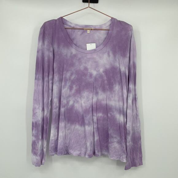 Sundry Purple Tie Dye Long Sleeve Tee Size 3 Large - Picture 2 of 6